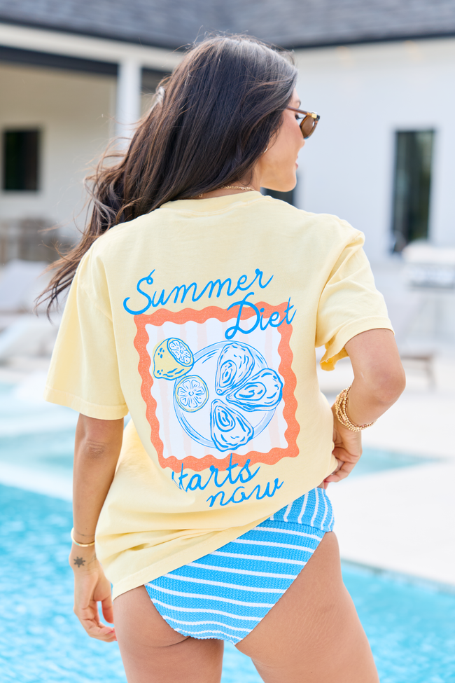 Summer Diet Yellow Comfort Colors Graphic Tee