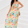 Aria Multi Palm Print Maxi Dress