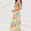 Aria Multi Palm Print Maxi Dress