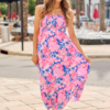 Aria Multi Blue Floral Maxi Dress