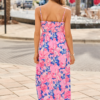 Aria Multi Blue Floral Maxi Dress