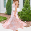Come Sail Away Pink Striped Maxi Dress SALE