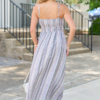 Lovingly Yours Lavendar Stripe Floral Midi Dress SALE