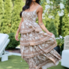 Blown Away Brown Tiered Maxi Dress