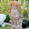 Blown Away Brown Tiered Maxi Dress