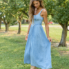 7-29_Shiftinseasons_HB_07-29-26_28938_221132.png Let’s Be Honest Chambray Sleeveless Corset Maxi Dress