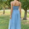 7-29_Shiftinseasons_HB_07-29-26_28939_221132.png Let’s Be Honest Chambray Sleeveless Corset Maxi Dress