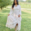 Lucky To Have You White Floral Maxi Dress