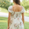 Meet Me There Champagne Floral Corset Mini Dress