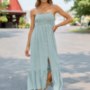 Blooming Beauty Solid Button Up Midi Dress Sage