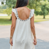 Sweet Simplicity Oatmeal Ribbon Detail Mini Dress