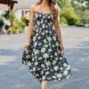 Only You Know Black Floral Midi Dress
