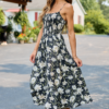 Only You Know Black Floral Midi Dress