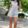 Core Ease Scuba Romper Grey