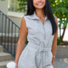Core Ease Scuba Romper Grey