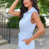Core Ease Scuba Romper Light Blue