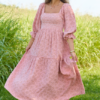 Through the Meadow Light Rust Floral Maxi Dress