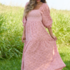 Through the Meadow Light Rust Floral Maxi Dress