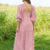 Through the Meadow Light Rust Floral Maxi Dress