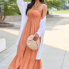 8-11_softtransitions_HB_08-11-26_32074_221038.png Blooming Beauty Solid Button Up Midi Dress Rust