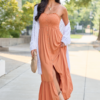8-11_softtransitions_HB_08-11-26_32080_221038.png Blooming Beauty Solid Button Up Midi Dress Rust