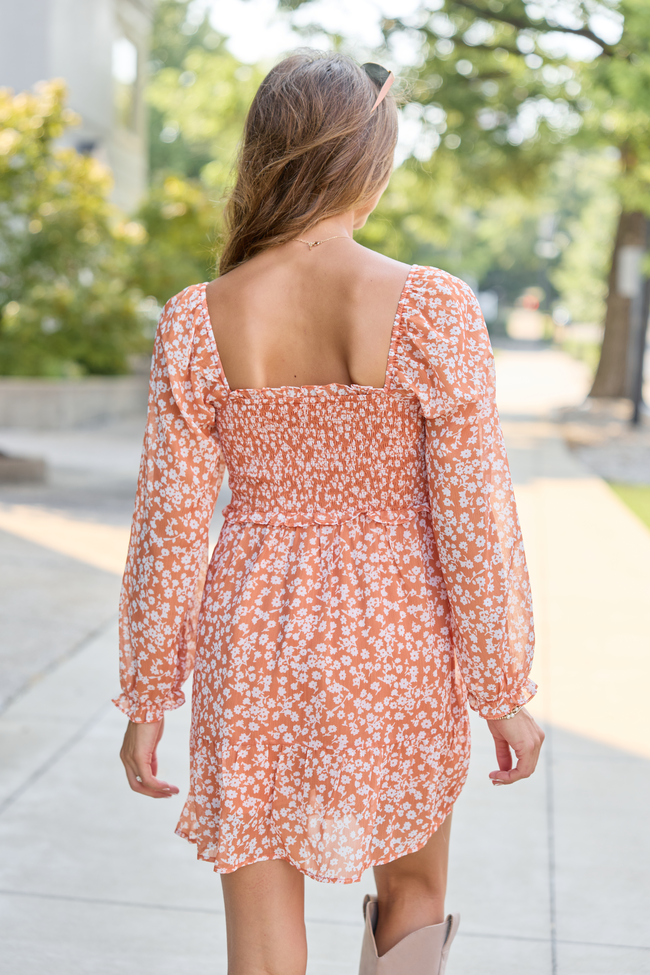 8-11_softtransitions_HB_08-11-26_32154_221028.png Gloria Orange Floral Printed Long Sleeve Mini Dress