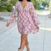 Here We Are Patchwork Mini Dress
