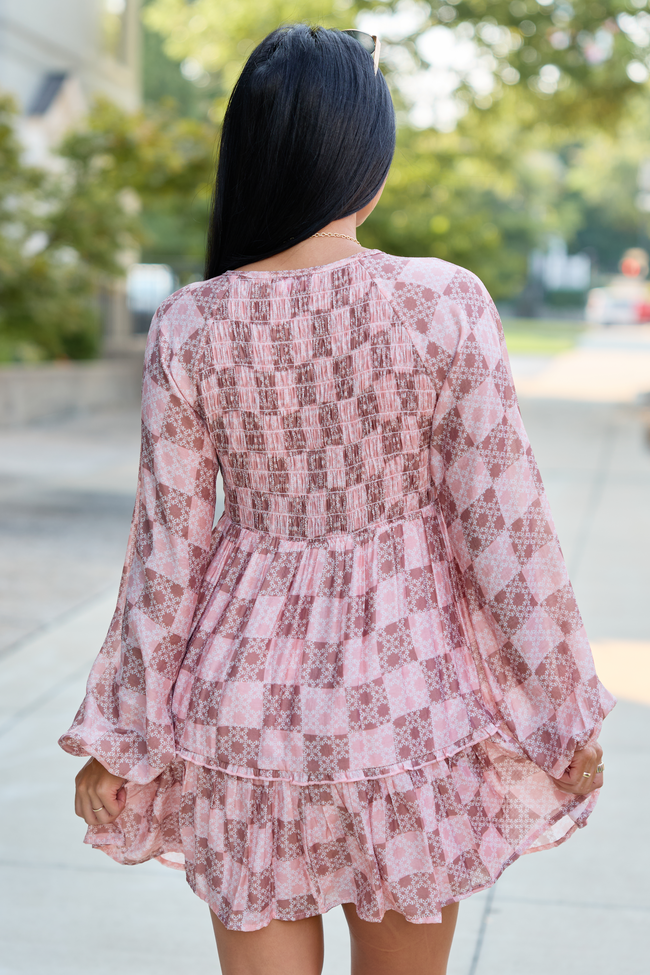 Here We Are Patchwork Mini Dress