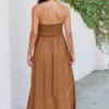 As You Wish Brown Strapless Maxi Dress