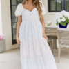 Mckenzie White Floral Tiered Maxi Dress SALE