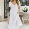 Mckenzie White Floral Tiered Maxi Dress SALE