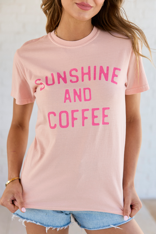 Sunshine And Coffee Orange Comfort Colors Graphic Tee