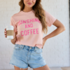 Sunshine And Coffee Orange Comfort Colors Graphic Tee