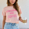 Sunshine And Coffee Orange Comfort Colors Graphic Tee