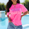 Favorite Parent Neon Pink Comfort Colors Graphic Tee SALE