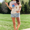 Football Mom Ivory Comfort Colors Graphic Tee