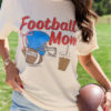 Football Mom Ivory Comfort Colors Graphic Tee