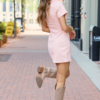My Favorite Stretchy Denim Pink Pocket Mini Dress SALE