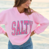 Salty Block Light Pink Graphic Sweatshirt