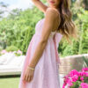 Coastal Romance Pink Striped Bow Babydoll Dress