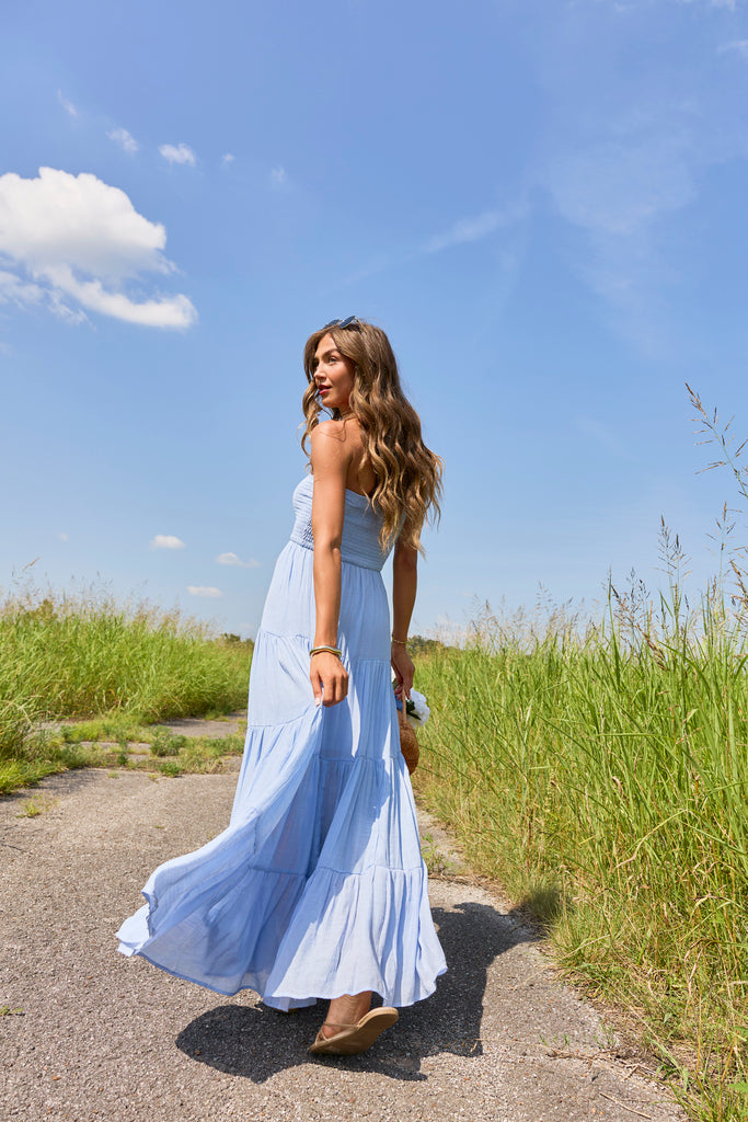 PROD_07-01-26_LM_09931_220760.jpg Saltwater Dreams Blue Strapless Tiered Maxi Dress