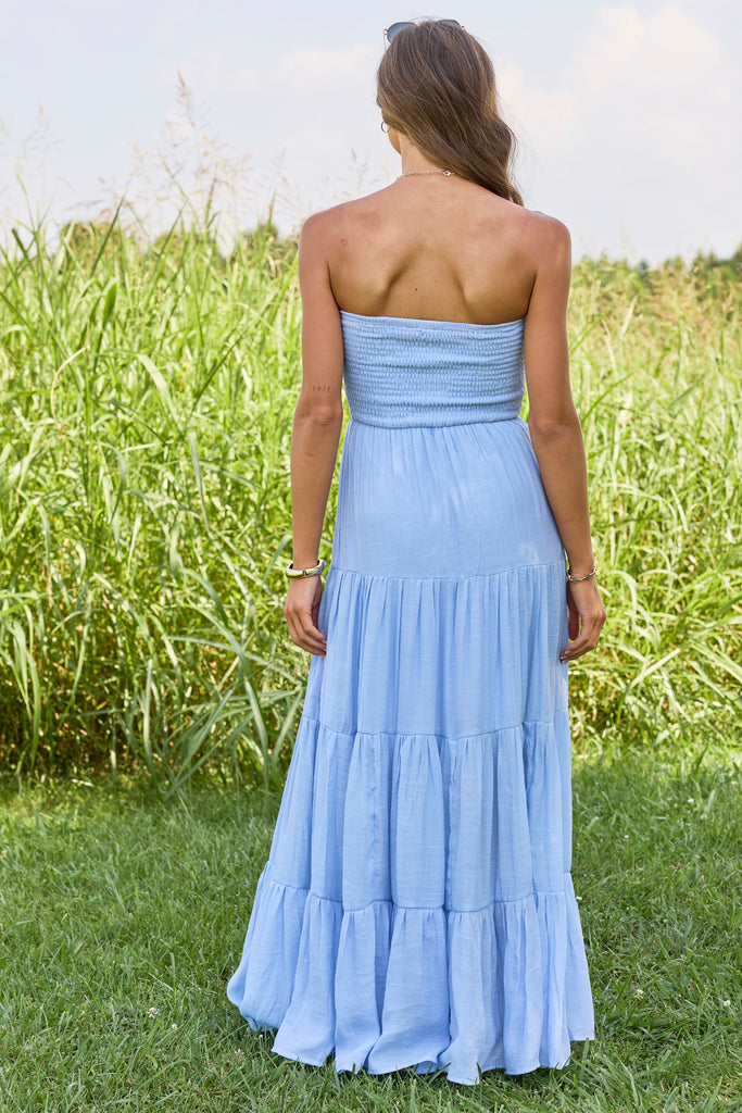 PROD_07-01-26_LM_09943_220760.jpg Saltwater Dreams Blue Strapless Tiered Maxi Dress